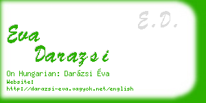 eva darazsi business card
