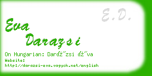 eva darazsi business card